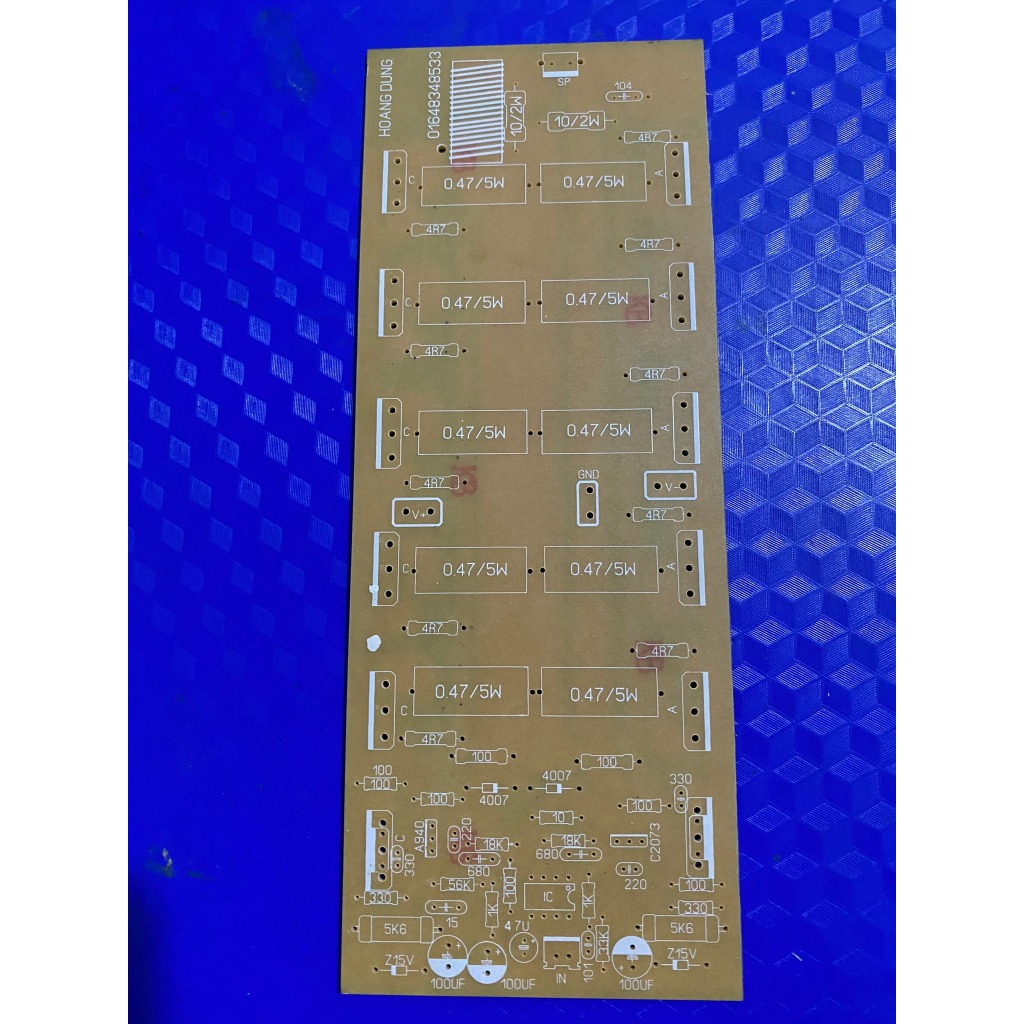 Pcb công suất amply 12 sò 1 kênh size 21.5x5cm