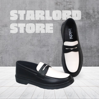 Giày penny loafer nam StarLord SL1085 2 màu đen trắng, Giày da cao cấp