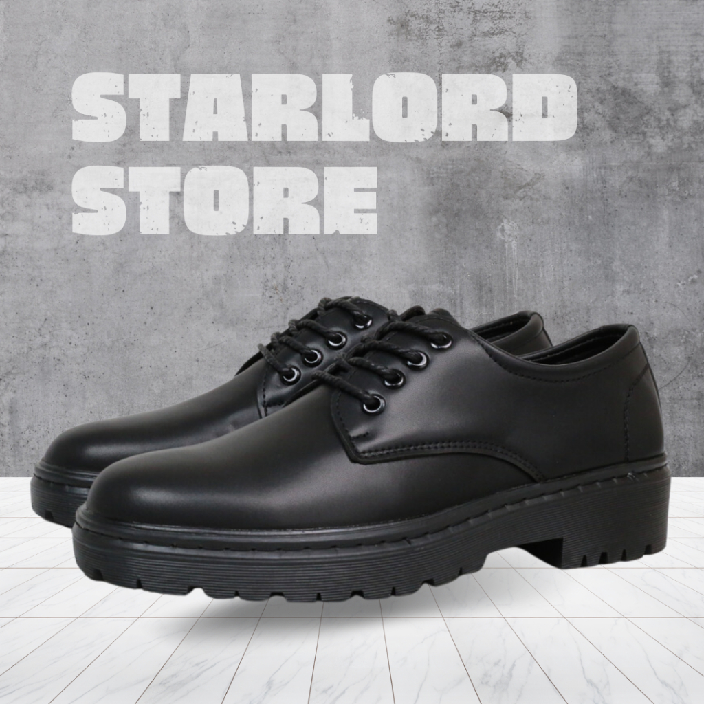 Giày derby nam StarLord SL1115 màu đen da cao cấp có khâu đế