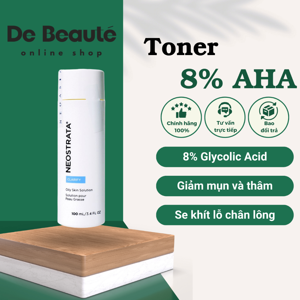 [HÀNG CÔNG TY] Toner Giúp Làm Sạch Sâu Và Se Khít Lỗ Chân Lông NeoStrata Clarify Oily Skin Solution AHA 8%