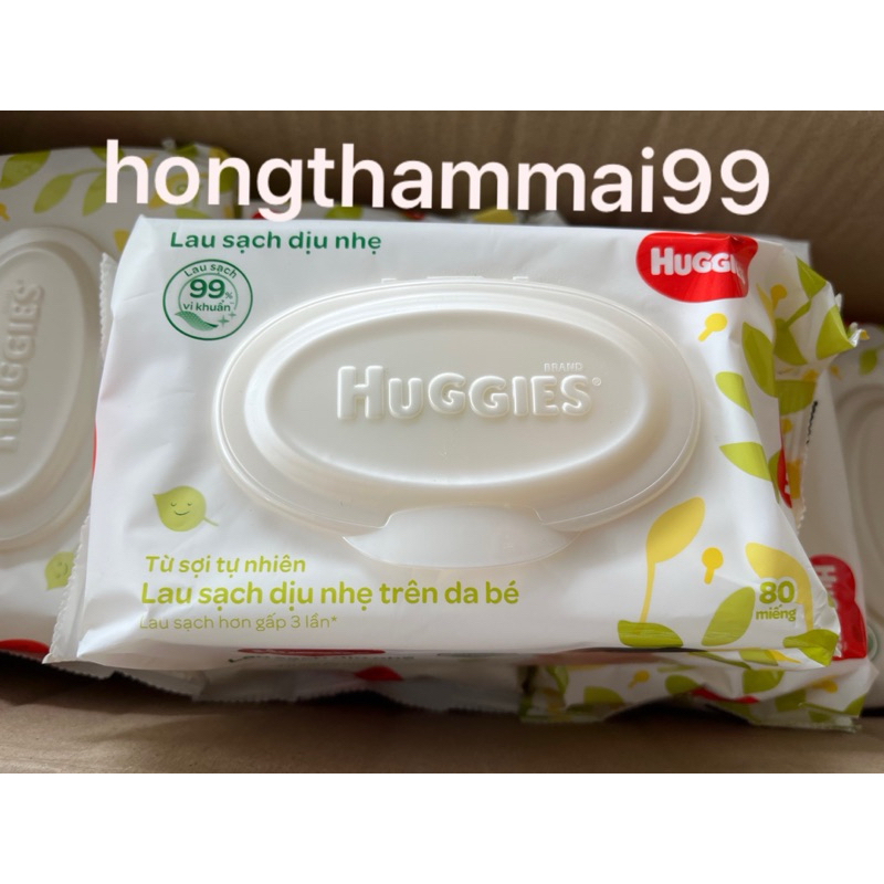 Khăn Ướt Huggies 64 Tờ, 80 Tờ Không Mùi / 72 Tờ Bơ Hạt Mỡ