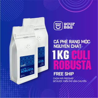 Cà phê culi robusta nguyên chất rang mộc xay sẵn. pha phin - pha máy - nguyên hạt.