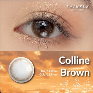 Made in Korea - Kính áp tròng/Lens cận Nâu Mật Ong Honey Colline Brown Lens Twinkle