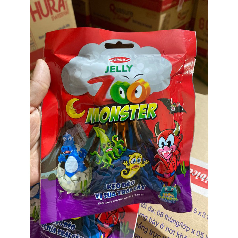 KẸO DẺO VỊ SỮA TRÁI CÂY MONSTER 96Gr