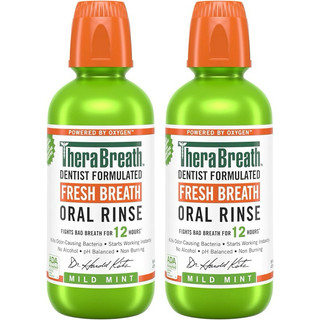 Nước súc miệng TheraBreath Fresh Breath chai 473ml ngừa sâu răng, giúp hơi thở thơm mát