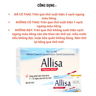 Que Thử Thai ALLISA Traphaco