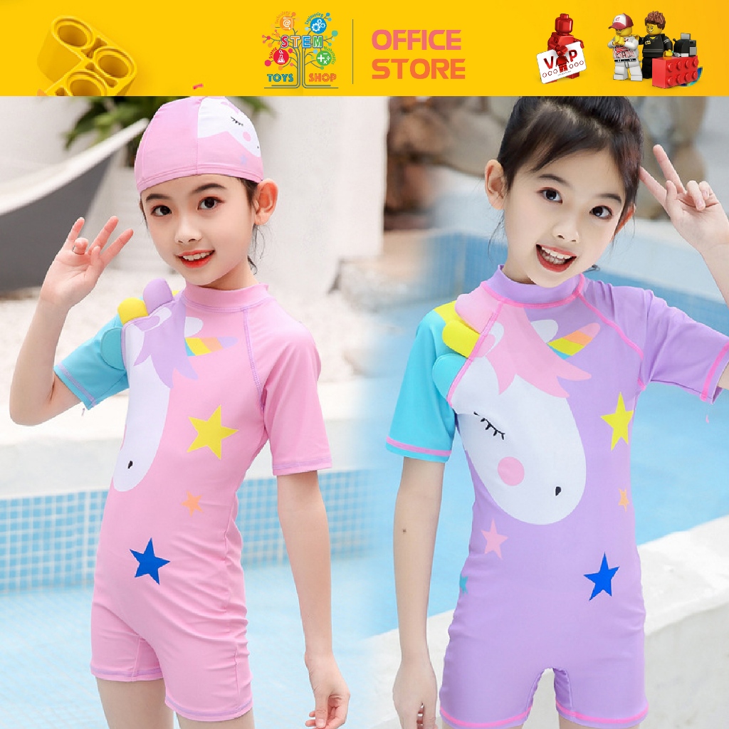 Đồ Bơi Bé Gái Liền Thân Size cho bé từ 3-15 Tuổi 13-40kg Nhiều Mẫu