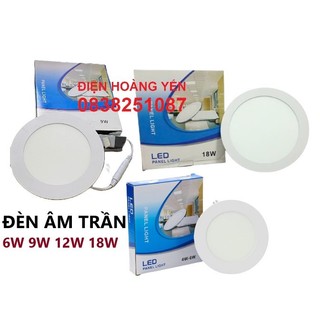 Đèn Led âm trần siêu mỏng 6w 9w 12w 18w ánh sáng trắng, vàng - bảo hành 12 tháng
