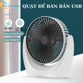 Quạt mini, quạt để bàn,  quạt kẹp bàn 2 chế độ chống tiếng ồn, chạy êm, có dùng cổng sạc USB nhỏ gọn, tiện lợi