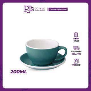 Ly cà phê Egg 200ml Café Cappuccino Cup & Saucer - Ly Cafe sứ nung cao cấp Loveramics có quai giữ nhiệt tốt
