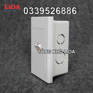 Combo 1 công tắc điện 1 chiều + mặt lỗ vuông LiOA - Lắp âm tường