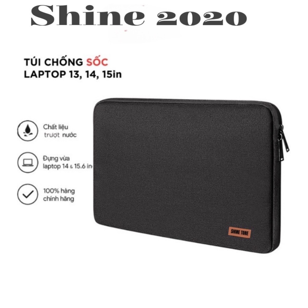 Túi chống sốc lap top 13,14, 15.6 inch cao cấp lót nhung SHINE -001