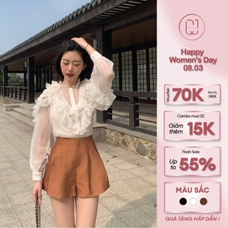 Áo sơ mi bèo ngực Cây Leo Design phong cách bánh bèo tiểu thư Min5323 Min5321