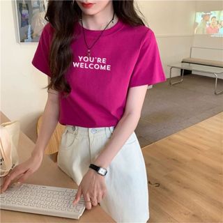 Áo phông nữ  dáng rộng in chữ - Áo thun nữ Loza form rộng Loza- Mã  R0014