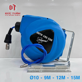 Cuộn dây hơi khí nén tự rút zhongyou ø10 dài 9m - 12m - 15m - made in taiwan