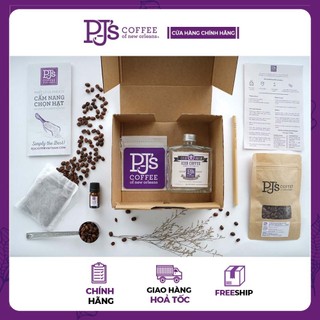 Bộ sản phẩm Cold Brew Kit tự pha tại nhà từ cà phê hạt Arabica cao cấp, nhập khẩu Mỹ của PJ's Coffee - 400gram