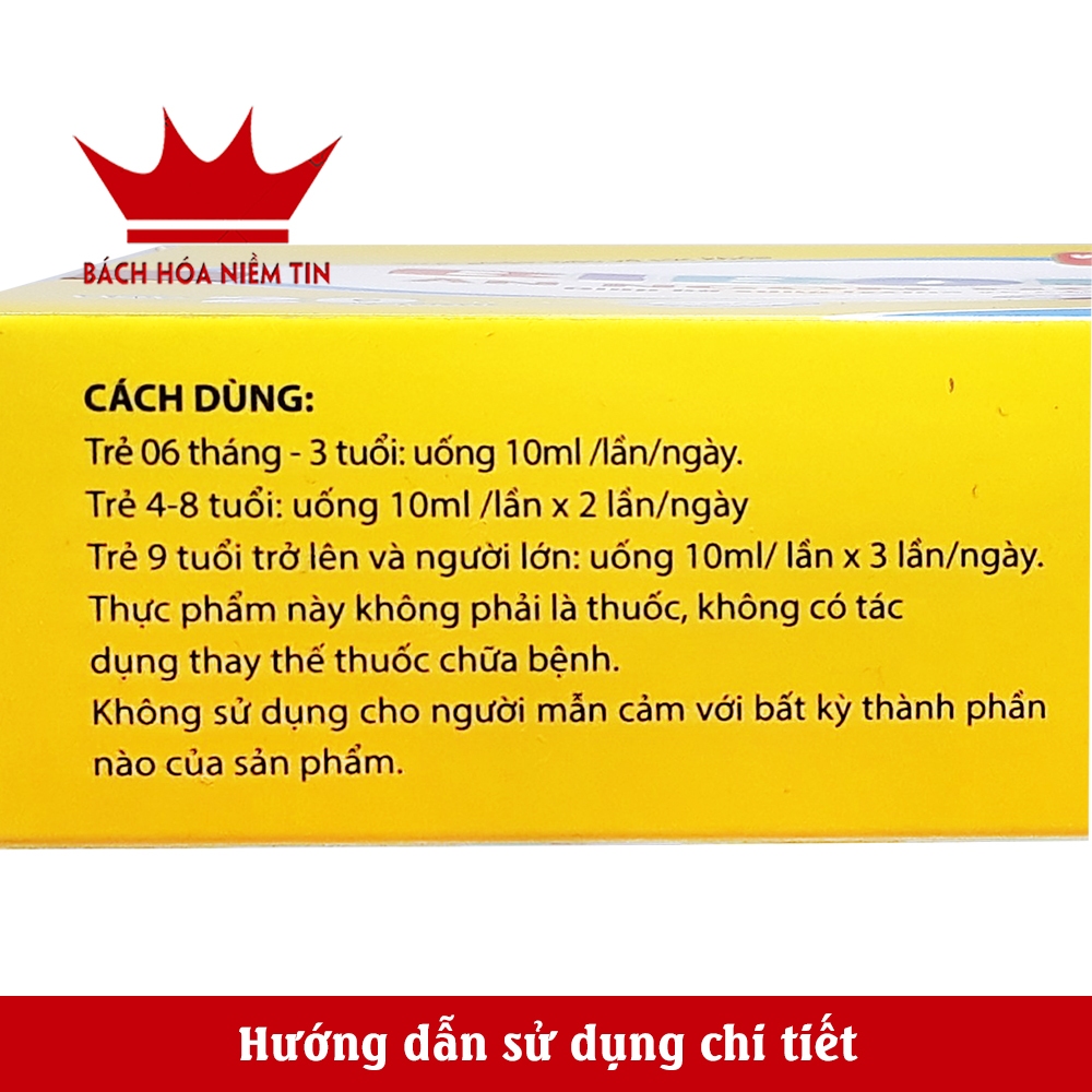 Siro BIBO Vitamin Giúp Tăng Cường Sức Khỏe, Tăng Sức Đề Kháng, ăn ngon miệng - hộp 20 ống