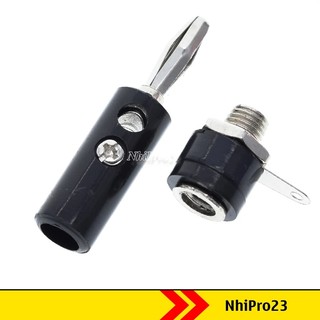 Set 5 Jack bắp chuối 4mm đực, cái, màu đen, đỏ tùy chọn