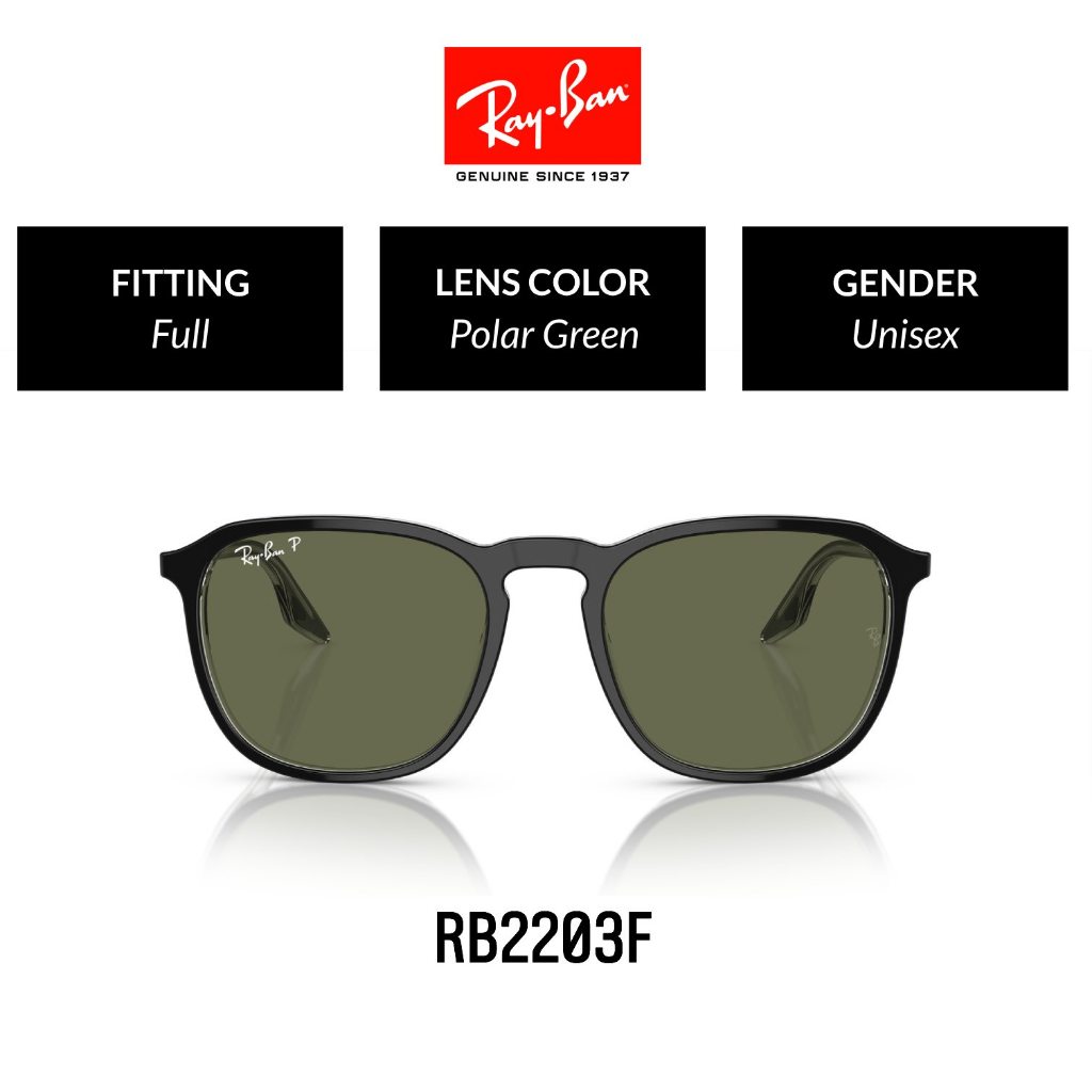 Mắt kính RAY-BAN - Polarized RB2203F 919/58 - Size 55 - Kính mát
