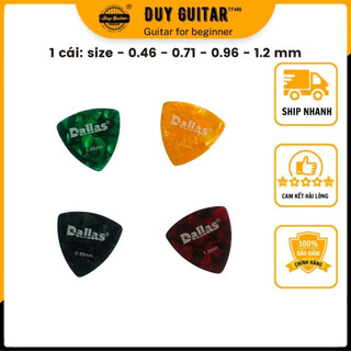 Phím đàn guitar Dallas 1 cái guitar pick màu ngẫu nhiên mẫu tam giác dễ cầm Duy Guitar Store