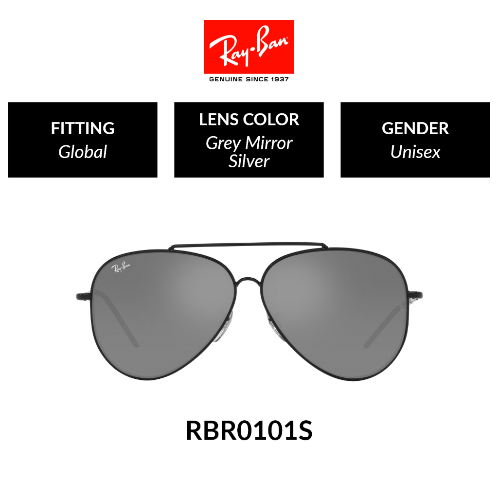 Mắt kính RAY-BAN AVIATOR REVERSE - RBR0101S 002/GS Size 59 - Kính mát