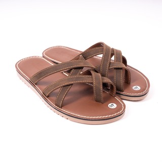 MH02- Dép Sandal nam da bò sáp & Unisex  Đế 2 Lớp Cao Su Chống Trơn Trượt - Thương Hiệu Mehai