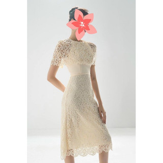 Đầm ren phối tafta nữ sz L