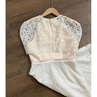 Đầm ren phối tafta nữ sz L
