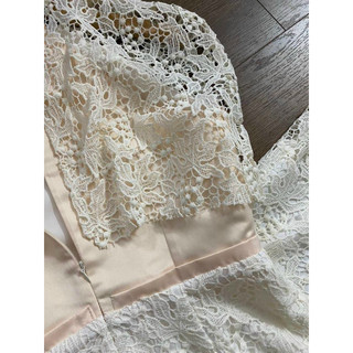 Đầm ren phối tafta nữ sz L