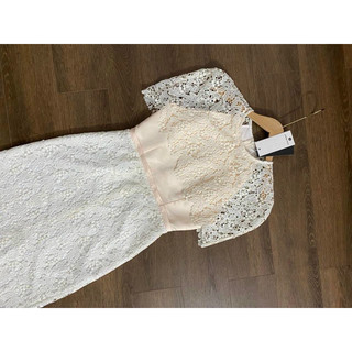 Đầm ren phối tafta nữ sz L