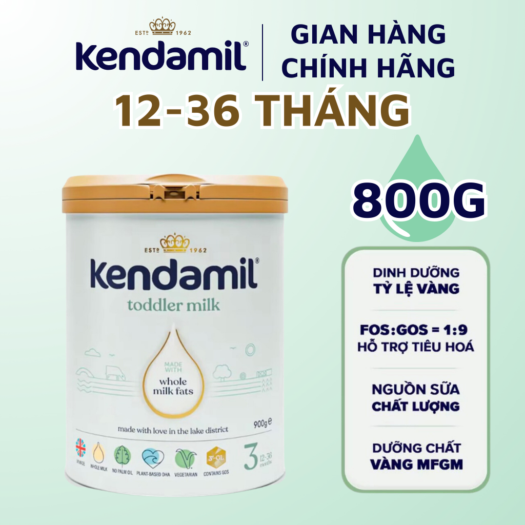 Sữa Công Thức Nguyên Kem Kendamil Số 3 (800G)