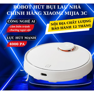 Robot hút bụi lau nhà thông minh Xiaomi Mijia 3C cảm ứng tránh chướng ngại vật thông minh