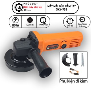 Máy mài góc cầm tay MIT-958-750W MITSUSHI, Máy cắt sắt cầm tay mini thiết kế gọn nhẹ, Máy cắt mài cầm tay,công tắc đuôi
