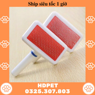 Lược trắng chấm bi- lược chải lông chó mèo