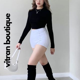 Quần short nữ vitran boutique thun cotton co giãn 4 chiều 7 màu