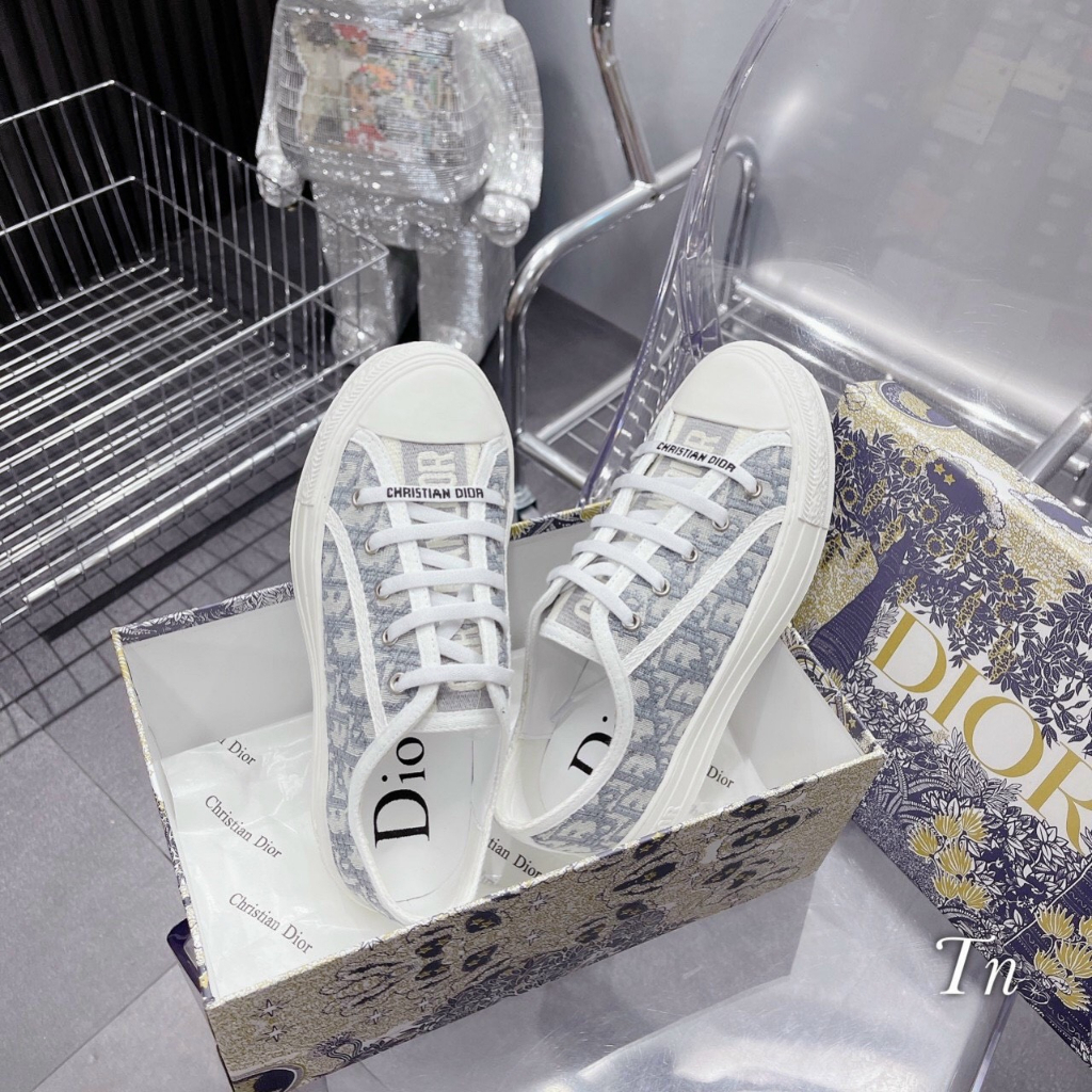 🔥Hot🔥 Giày thể thao sneaker Di.or vải dệt hoạ tiết vân chữ đế cao su hottrend 2024