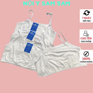 Áo lá học sinh màu trắng không lót mút 2 dây trước ngực 2 lớp dạng ngắn nhiều size từ cấp 1 đến 3 Sam Sam