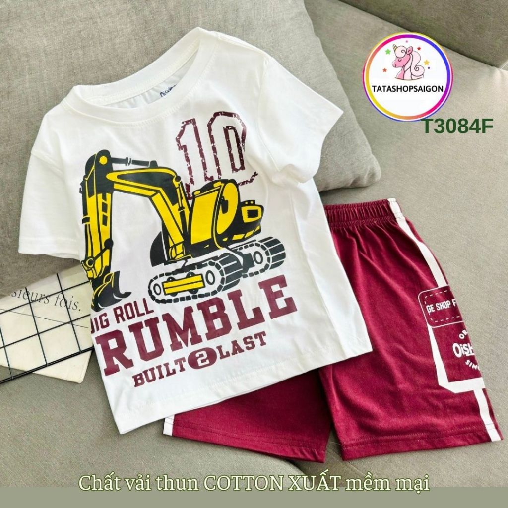 Set Quần Áo Trẻ Em 1-12 Tuổi Đồ Bộ Cho Bé Trai 11-40 Kg Cotton Chính Phẩm In Hoạt Hình Hot Trend Mềm Mịn Mát  T308