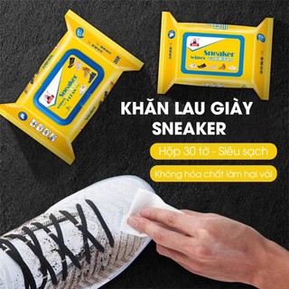 Khăn Lau Giày Siêu Sạch 1 Hộp 30 Tờ, Khăn Lau Giày Sneaker Không Hóa Chất Làm Hại Vải - Việt Linh Store