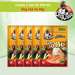 Combo 5 gói cốt phở bò ông chà và 90g
