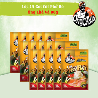 Lốc 15 gói cốt phở bò ông chà và 90g