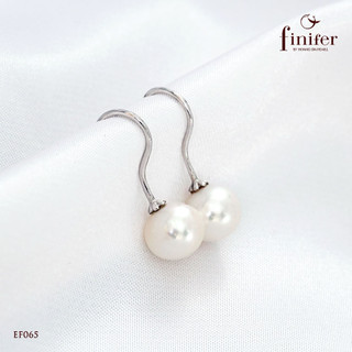 Bông tai ngọc trai thật, bạc quý kim với thiết kế tinh xảo, thanh lịch - EF065 - Finifer by Hoang Gia Pearl