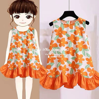 Vải Thô cotton hoa cam