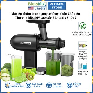Máy ép chậm trục ngang thương hiệu Biolomix SJ-012 cao cấp, công suất 180W - Hàng Nhập Khẩu, Bảo Hành 12 Tháng