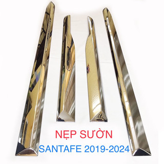 Nẹp sườn mạ crom cho hyundai santafe 2019-2024