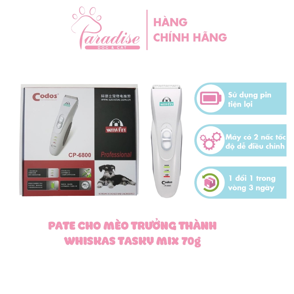 Tông đơ cắt tỉa lông thú cưng CODOS 6800 - Paradise Dog&Cat