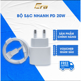  Bộ sạc nhanh PD 20W- Era - chân tròn, chính hãng, giá tốt- Hỗ trợ sạc nhanh