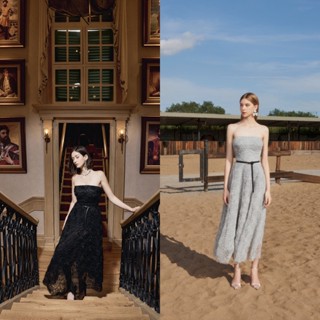 Đầm Lưới Hoa Xám/ Đen Kèm Nịt Và Quần Short - XIPI