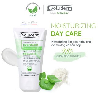 Kem dưỡng ẩm ban ngày chăm sóc cho thường và da hỗn hợp Evoluderm Hydrat & Rafraichit Day Care 50ml
