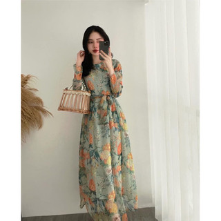 Đầm voan tơ 2 lớp tiểu thư